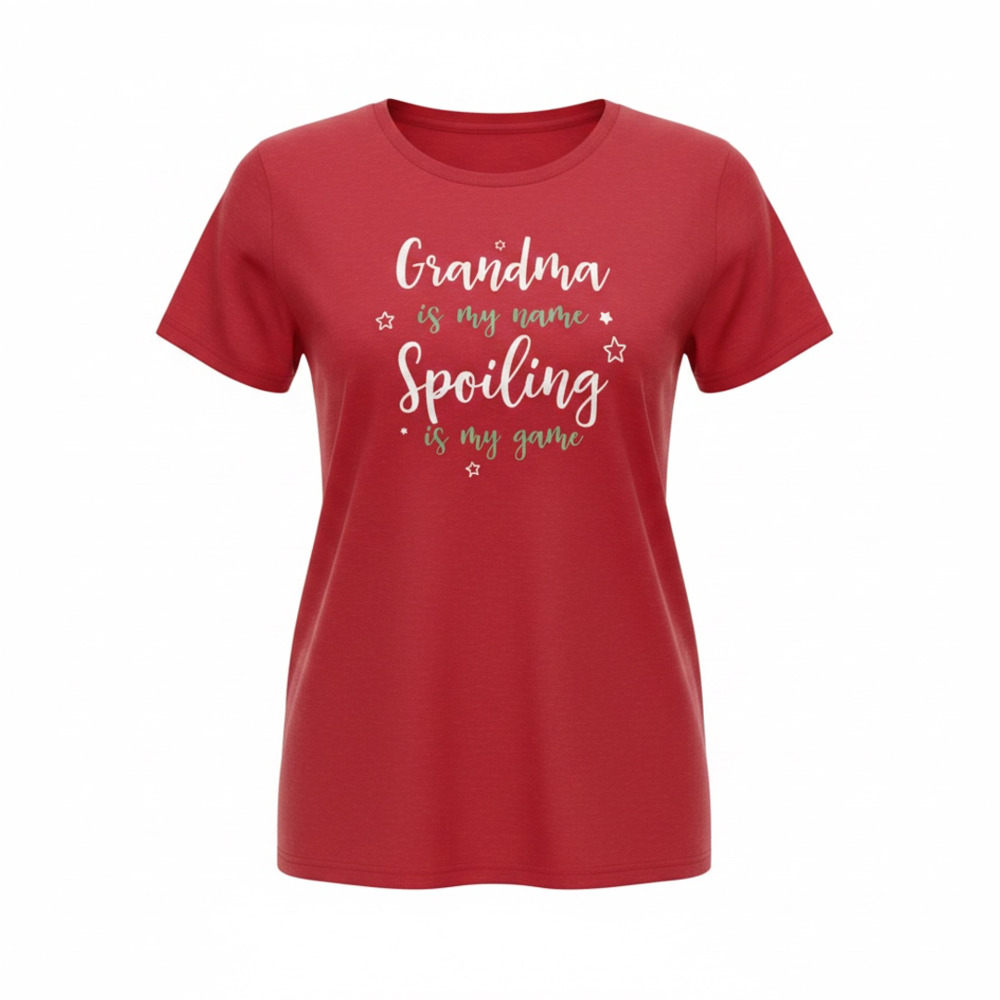 Holiday Time Women's 'Grandma Christmas T-Shirt, Red, Size XL (16-18)